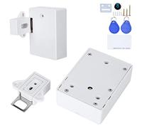 Smart Cabinet Lock, RFID Keyless Entry No Drill Electronic Lock for Wardrobe Drawer Locker Sauna 125KHz Card Access with Automatic Locking for Home Business (White)