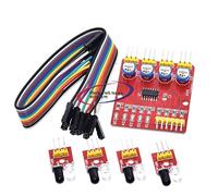 Smart Car Accessories,4-Channel Infrared Reflection Tracking Sensor Module Set Smart Car Obstacle Avoidance PCB,3.3V-5V DC