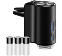 Smart Car Air Freshener, 3 Modes Car Diffuser with Light, Rechargeable Air Freshener with 3Pcs 10ml Aromatherapy Oil, Clip on Oil Diffuser for Vehicle| Smart