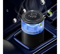 Smart Car Air Freshener,Ambient Light & Mist Fragrance,2 Pack Refill for 6 Months,Auto On/Off,3 Adjustable Modes,Black Air Freshener Perfect for Car,Bedroom,Office,Restrooms. (Ocean)