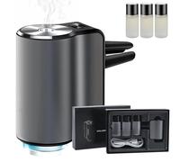 Smart Car Air Freshener Aromatherapy Diffuser with 3 Piece Essential Oil Adjustable Car Aroma Diffuser Cologne Perfume Fragrance USB Rechargeable 3 Scent Modes