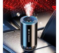 Smart Car Air Freshener, Automatic Essential Oils Aroma Diffuser, Rechargeable Auto On/Off Fragrance Fresheners with Starry Lights Projector, 3 Adjustable Mode Scent Purifier with Perfume
