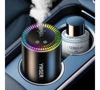 Smart Car Air Freshener, Car Air Freshener Diffuser with Starry Sky Projection and 50ml Perfume, Auto On/Off Intelligent, 3 Mode Adjustable Rechargeable Aroma Diffuser, Ocean