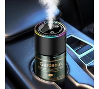 Smart Car Air Freshener Diffuser - 270-Day Long-Lasting Essential Oil (6.09oz/180ml), Auto On/Off Sensor, Ultrasonic Dual Modes, Multi-Mode Adjustable, Natural French Fragrance Oils, Gardenia Scent