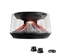 Smart Car Air Freshener with Ambient Light - Volcano & Glacier Mood Light, Solar or USB Powered Aromatherapy Diffuser, Auto On/Off, Adjustable Scent Intensity