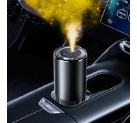 Smart Car Air Freshener with Starry Projection - 50ml Diffuser with 6-Month Fragrance, RGB Music-Sync Lights, Auto On/Off, 3 Spray Modes, 1000mAh Battery (Shangri-La) (Gardenia)