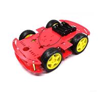 Smart Car Chassis Kit Acrylic DC 3V-10V Encoder(red)