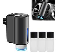 Smart Car Diffuser Air Freshener with 3 Aromatherapy Bottles and Pendant - Nano Atomization Technology with 4 Color Lights