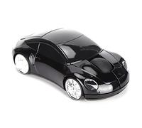 Smart Car Shaped Portable 2.4G Cordless Mouse with Mini Receiver, Ergonomic Design, ABS Material, for Office Laptop Computer Tablet (Black), Black, Modern