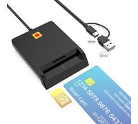 Smart Card Reader Electronic Identity Digital Signature and CRS CNS Health Card CAC Dod National TS-CNS Services SPID Activation HBCI Compatible Plug & Play USB Driver Free