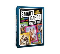 SMART CARDS Horses & Ponies, Gift, Stocking Filler, Travel Game, 7 games in 1, Pairs, Snap, Trumps, Rummy, Memory Quiz, Learn Facts, Age 5+, 1-8 Players