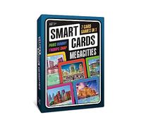 SMART CARDS Megacities, 7 games in 1, Pairs, Snap, Trumps, Rummy, Memory Quiz, Learn Facts, 50 Cards, Travel Game, Gift, Stocking Filler, Age 5+, 1-8 Players
