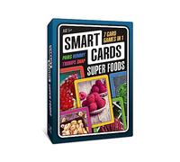 SMART CARDS Super Foods, 7 games in 1, Pairs, Snap, Trumps, Rummy, Memory Quiz, Learn Facts, Travel Game, Gift, Stocking Filler, Age 5+, 1-8 Players
