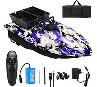 Smart Carp Feeding Boat Fish Bait Boat with Remote Control Remote Control Distance 400-500m Multifunctional Bait Boat for Fisherman Friends ABS Material Imp