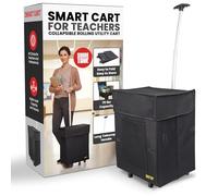 Smart Cart, Black Rolling Multipurpose Collapsible Basket Cart Scrapbooking