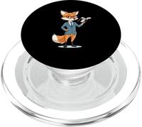 Smart Cartoon Fox Teacher with Book and Glasses PopSockets PopGrip for MagSafe