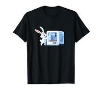 Smart Cartoon Rabbit with 3D Printer and Carrot T-Shirt