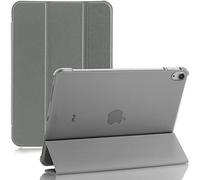 Smart Case For Apple iPad Air 4 Released 2020 and For Apple iPad Air 5 Released 2022 Size 10.9'' and Only For Model Numbers A2316, A2324, A2072, A2325, A2588, A2589, A2591 (Silver)