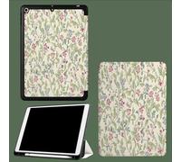 Smart Case for iPad 6th/5th Generation/iPad 9.7 Inch 2018 2017(Model: A1893 A1954 A1822 A1823), Ultra Slim Lightweight Stand Case,Auto Wake Up/Sleep Sage Green Red Floral-Green