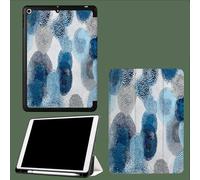 Smart Case for iPad 9.7 5th/6th Gen 2018 2017(Model: A1893 A1954 A1822 A1823) - Ultra Slim Lightweight Stand Cover with Magnetic Wake/Sleep Abstract Flowers Petals Elegant Circle-Blue