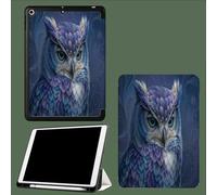 Smart Case for iPad 9.7 5th/6th Gen 2018 2017(Model: A1893 A1954 A1822 A1823) - Ultra Slim Lightweight Stand Cover with Magnetic Wake/Sleep Mysterious Owl Realistic Animals-Blue