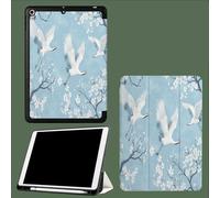 Smart Case for iPad 9.7 5th/6th Gen 2018 2017(Model: A1893 A1954 A1822 A1823) - Ultra Slim Lightweight Stand Cover with Magnetic Wake/Sleep Elegant Oriental Crane Cartoon Animals-Blue