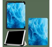 Smart Case for iPad Air 13 Inch Case M3 2025/ M2 2024,Slim Smart Cover iPad 13 Air M3 M2 with Soft Shell Back,Auto Wake/Sleep Smoke Waves Abstract Swirl-Blue
