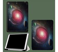 Smart Case for iPad Pro 11 Inch 2024 M4(Model: A2836/A2837/A3006), Slim Folio Stand soft Back Shell Protective Tablet Cover Red Galaxy Green Planet Universe