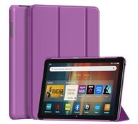 Smart Case with Soft PU Back Cover, Please Refer Emerald for Compatibility - Grape Purple