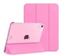 Smart Case with Soft PU Back Cover, Please Refer Emerald for Compatibility - Peony Pink