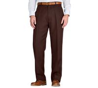 Smart Casual Formal Trousers With Hidden Elasticated Waist Chums Brown 34XL