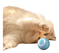 Smart Cat Ball Toy,BPA Free Smart Interactive Cat Toy Ball USB Rechargeable Automated Cat Toy with Colorful Light Power Ball Kitten Toy,Rechargeable And Durable，Perfect For Indoor Play (Blue)