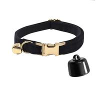 Smart Cat Collar GPS Pet Locator & Bell Tracker Device Cat Dog Anti-lost (Black) (B)