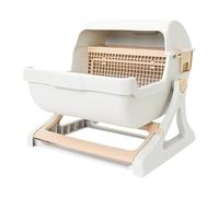 Smart Cat Litter Box, Semi-Automatic Intelligent Cleaner, Odorless Deodorizer with Open-Top Design, Large Safe Tray for Furniture Corner, Outdoor, Travel, Apartment, Pet Hygiene Solution