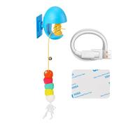 Smart Cat Rope Toy - Playmate Self-retracting 9x8x6cm, ABS/PP Model, Mouth-resistant Electric Model with Light Sound Features | Interactive Companion For The Cha Room