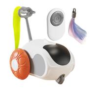 Smart Cat Toy, 6.5x6x8cm ABS+Silicone+Electronic Components Remote Controlled Automatic Enrichment, Pet Exercise, Play, Interactive Entertainment, USB Powered