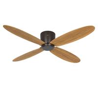 Smart Ceiling Fan 6 Speeds Timer Eco Plano Bronze Oak 52" Flush Mount Fan Quiet