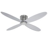 Smart Ceiling fan with Remote control Eco Plano Chrome 132 cm DC Fan App control