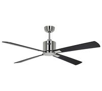 Smart Ceiling fan with Remote DC Ceiling Fan NEO 132cm Matt Chrome Black Teak