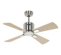 Smart Ceiling fan with Remote DC Ceiling Fan NEO 92cm Matt Chrome Maple Beech
