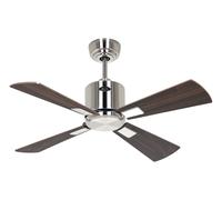 Smart Ceiling fan with Remote DC Ceiling Fan NEO 92cm Matt Chrome Walnut Cherry