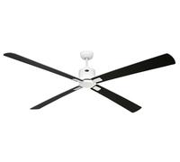 Smart Ceiling fan with Remote DC Ceiling Fan Quiet NEO 180cm White Wenge Silver