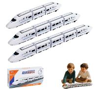 Smart Chain Train Kids Toy, Electric Universal Simulation High Speed Railway Harmony Train Toy, Subway Locomotive Model Educational Toys with Lights and Sounds, Freely Assembled, Smart Avoidance