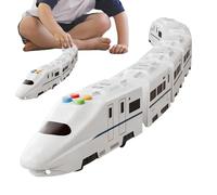Smart Chain Train Toy, Electric Train Toy with Flashing Lights and Music, Trains Model Kit Electric High Speed Trains, Realistic Sound Effects, Model Freely Assembled Railway for Kids Ages 3 Years Up