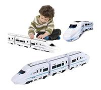 Smart Chain Train Toy - Electric Train Toy with Flashing Lights, Smart Chain Train Kids Toys Model Kit Electric High Speed Bullet, Fun Learning Game with Lights and Sounds (Five Car Train)
