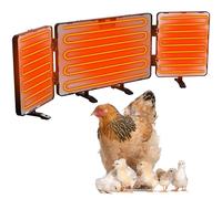 Smart Chicken Coop Heater, 260 Watts 3-in-1 Foldable Chick Heater Built-in Adaptive Temperature Sensor, Chicken Coop Heater for Winter, Coop Heater Adaptable to Timer and Temp Controllers