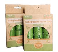 Smart Choice Biodegradable Dog Waste Bags | Unscented Dog Poop Bags | Easy-Tie Handles (180 Bags)