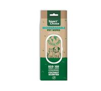 Smart Choice Biodegradable Pet Wipes for Dogs & Cats - Gentle Cleaning Wipes, Fresh Scent, 100 Pack