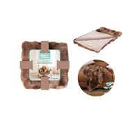 Smart Choice Brown Faux Fur Pet Blanket - Brown - Pet Beds