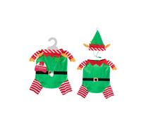 Smart Choice Christmas Pet Elf Costume - Green - Size: Medium - Dog Jackets